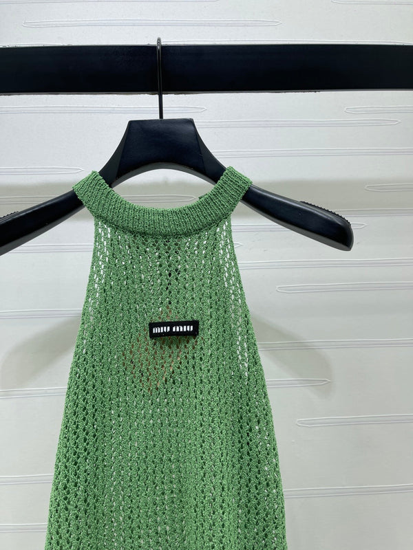 Miu Miu Mint green Halter-neck in Polyamide 373093