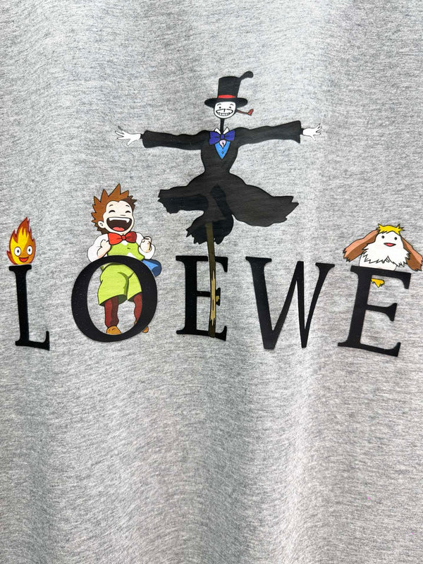 Loewe 26SS Short-sleeved T-shirt Light Gray in Cotton 326555