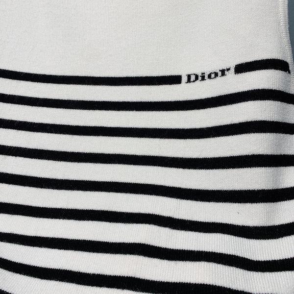 CD 26 Dior Striped Knit Vest White in Knit 371443