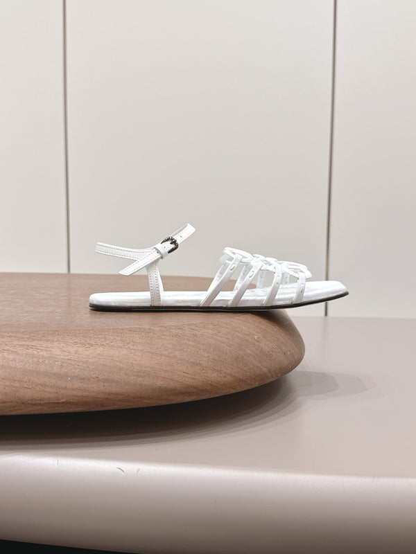 Loewe 26 Sandal White in Sheepskin 738805