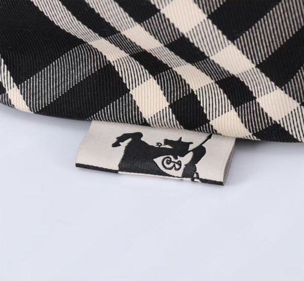 Burberry Large Check Tote Bag 41cm Black in Calfskin