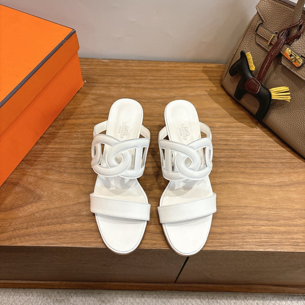 HM Sandal 60 White in Calfskin 743964