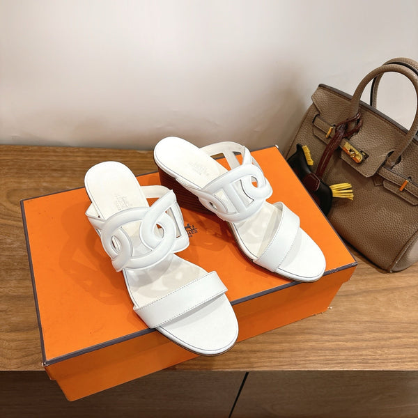 HM Sandal 60 White in Calfskin 743964