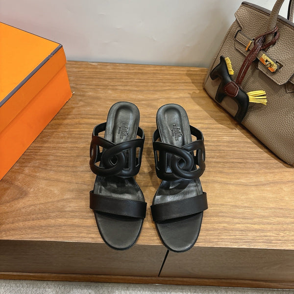 HM Sandal 60 Black in Calfskin 743965
