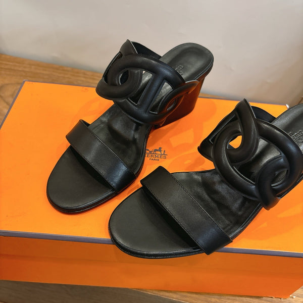 HM Sandal 60 Black in Calfskin 743965