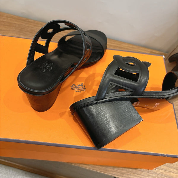 HM Sandal 60 Black in Calfskin 743965