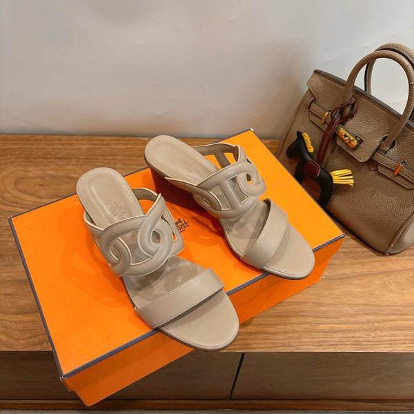 HM Sandal 60 Beige in Calfskin 743968