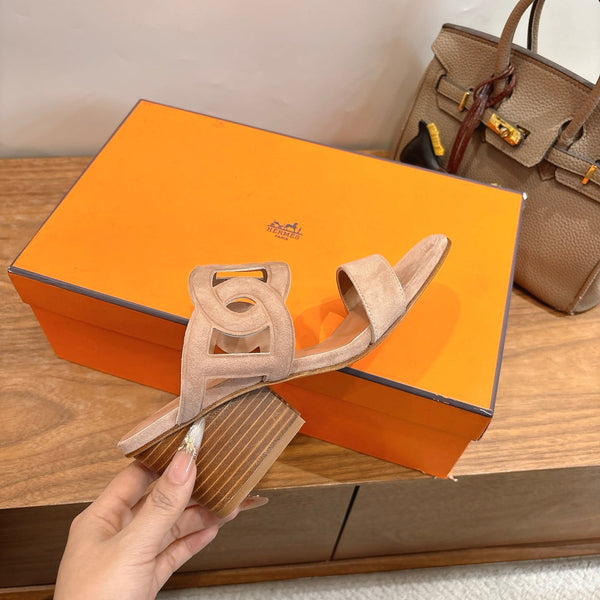 HM Sandal 60 Beige in Suede 743970