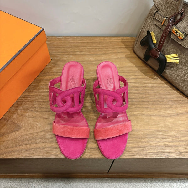 HM Sandal 60 Pink in Suede 743973