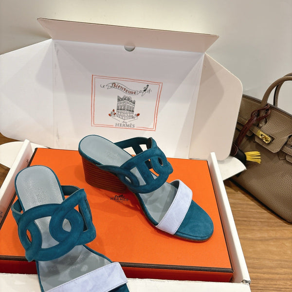 HM Sandal 60 Deep teal in Suede 743974