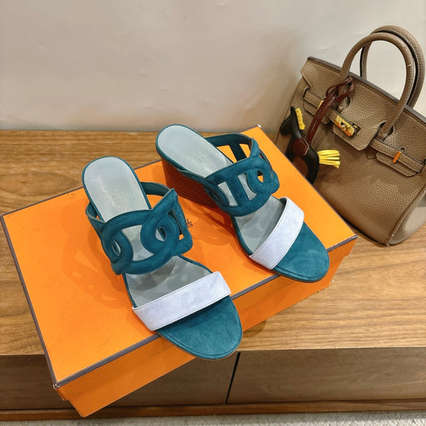 HM Sandal 60 Deep teal in Suede 743974