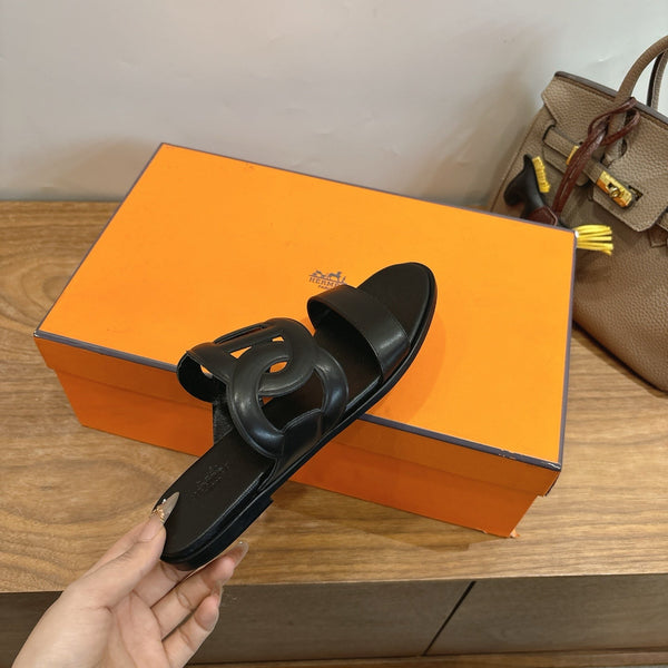 HM Sandal Full Black in Calfskin 743979