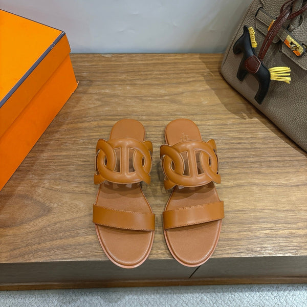 HM Sandal Brown in Calfskin 743980