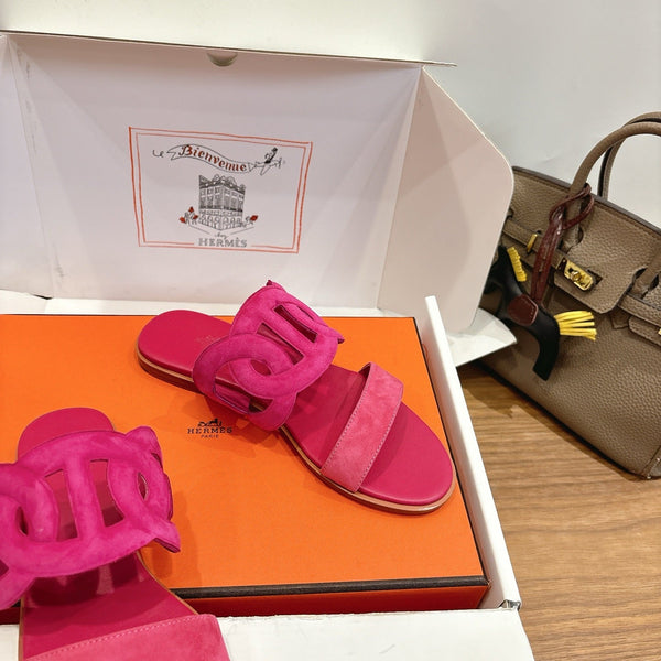 HM Sandal Pink in Suede 743982
