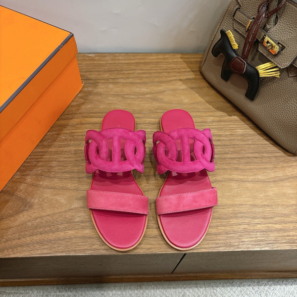 HM Sandal Pink in Suede 743982