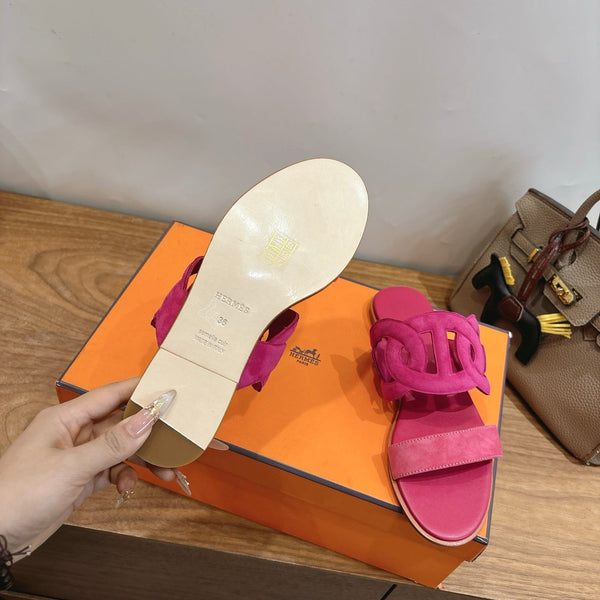 HM Sandal Pink in Suede 743982