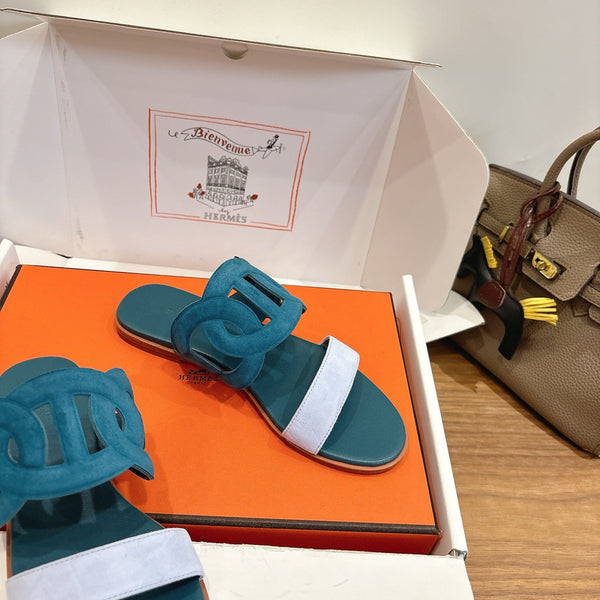 HM Sandal Deep teal in Suede 743983