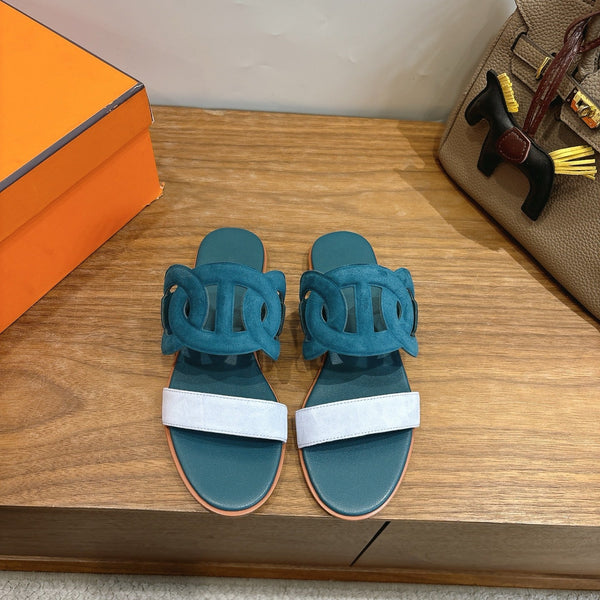 HM Sandal Deep teal in Suede 743983