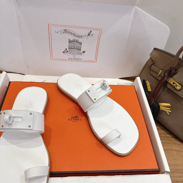 HM July Sandal White in Cowhide 744061
