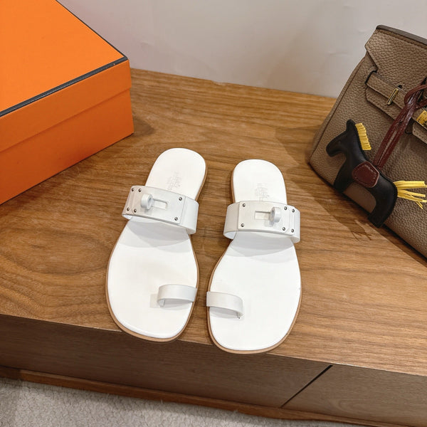 HM July Sandal White in Cowhide 744061