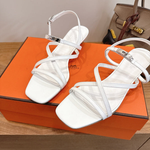 HM June Sandal White in Cowhide 744047
