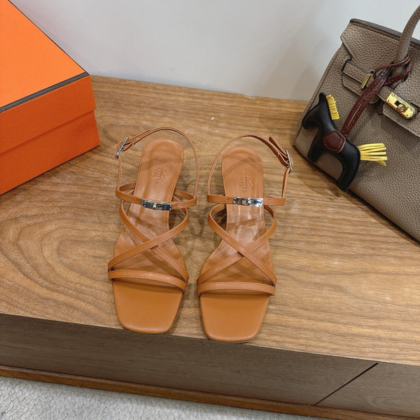 HM June Sandal Brown in Cowhide 744048