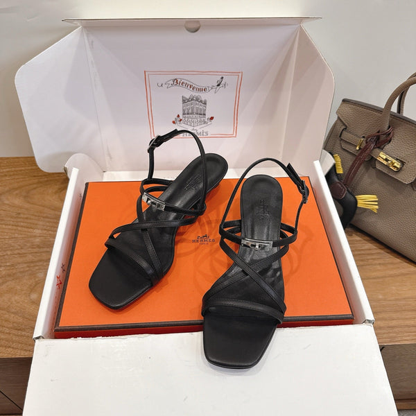 HM June Sandal Black in Cowhide 744051