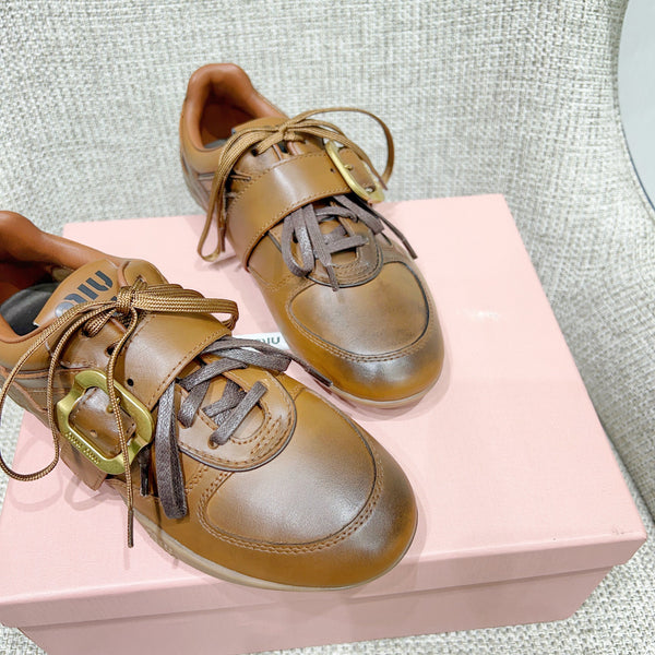 Miu 26 Sneaker Brown in Sheepskin 747378