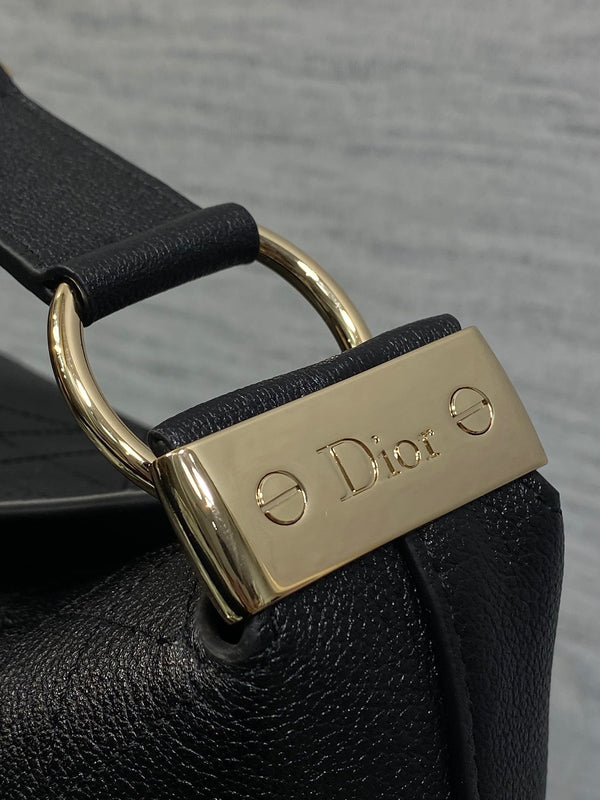 CD Diorly Bag 31.5cm Black in Cowhide 286592