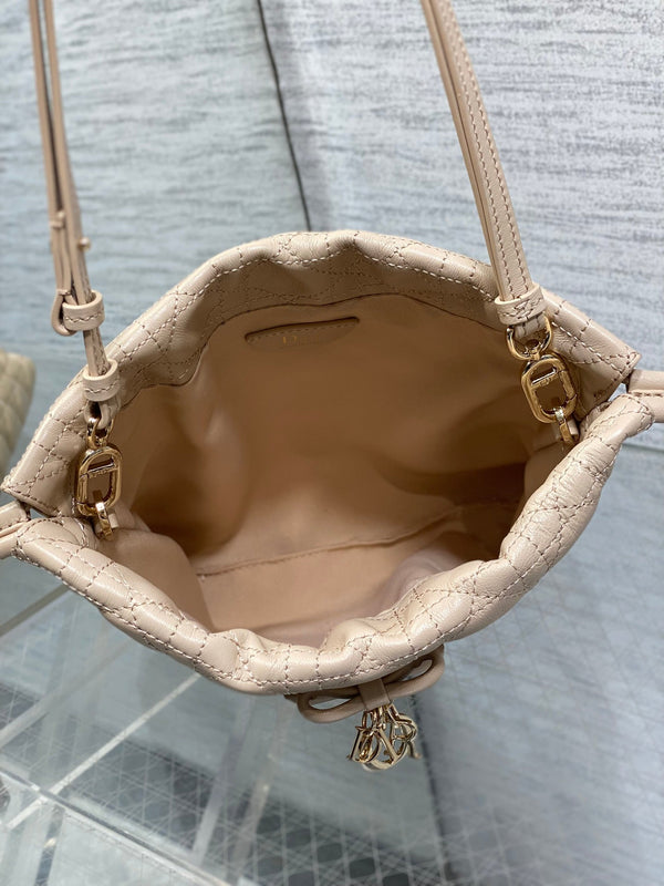 CD Dior Adiorable Bag 22cm Beige in Quilted Leather 286639
