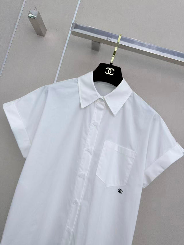 CC Short-sleeved Shirt White in Cotton 379640