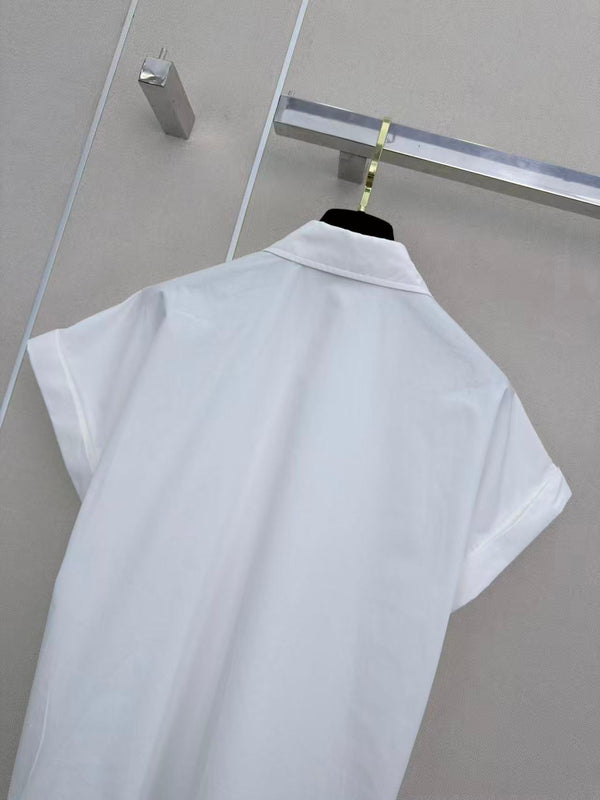 CC Short-sleeved Shirt White in Cotton 379640