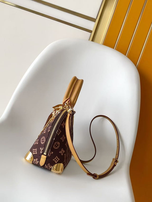 LV Alma Trunk BB Bag 22cm Brown in Denim combined with Cowhide 287208