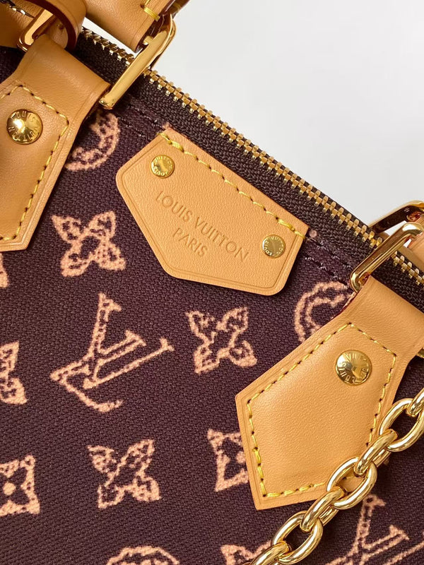 LV Alma Trunk BB Bag 22cm Brown in Denim combined with Cowhide 287208