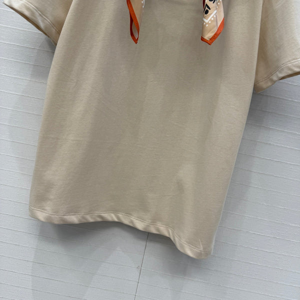 HM T-shirt Beige in Cotton 381540