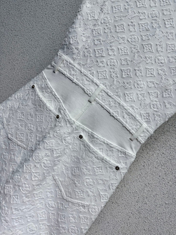 LV Dress White in Cotton 382434