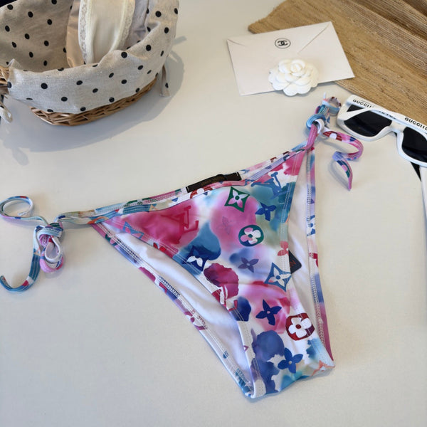 LV Patterned Bikini Blue Pink in Polyamide 206245