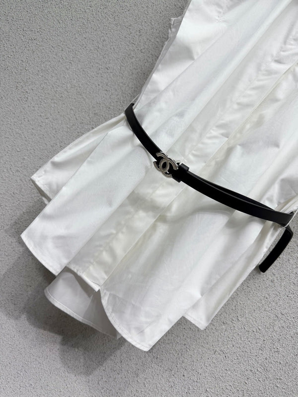 CC Fitted Shirt with Belt in Cotton 388485