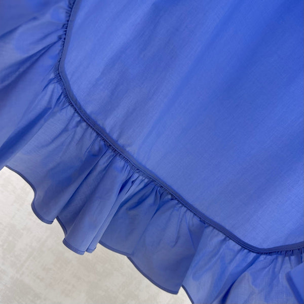 CD 26 Lace-up Tie-front Dress Blue in Cotton 389461