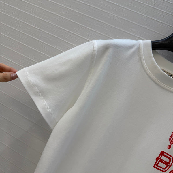 HM T-Shirt White in Cotton 389810