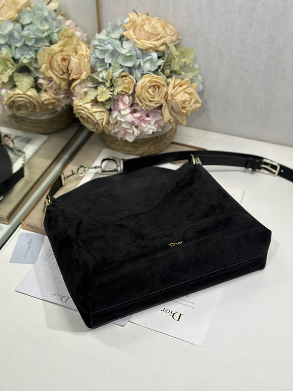 CD 2026 Bag Black 39cm Suede Leather 288377