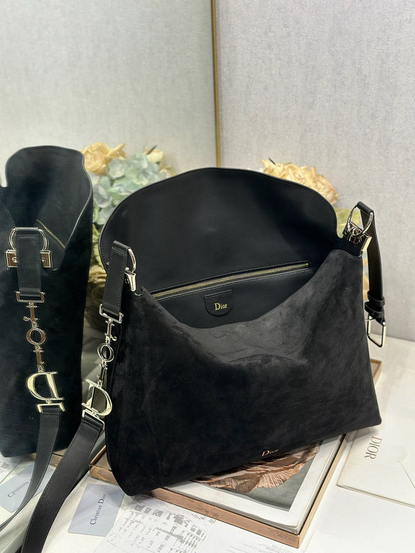 CD 2026 Bag Black 39cm Suede Leather 288377