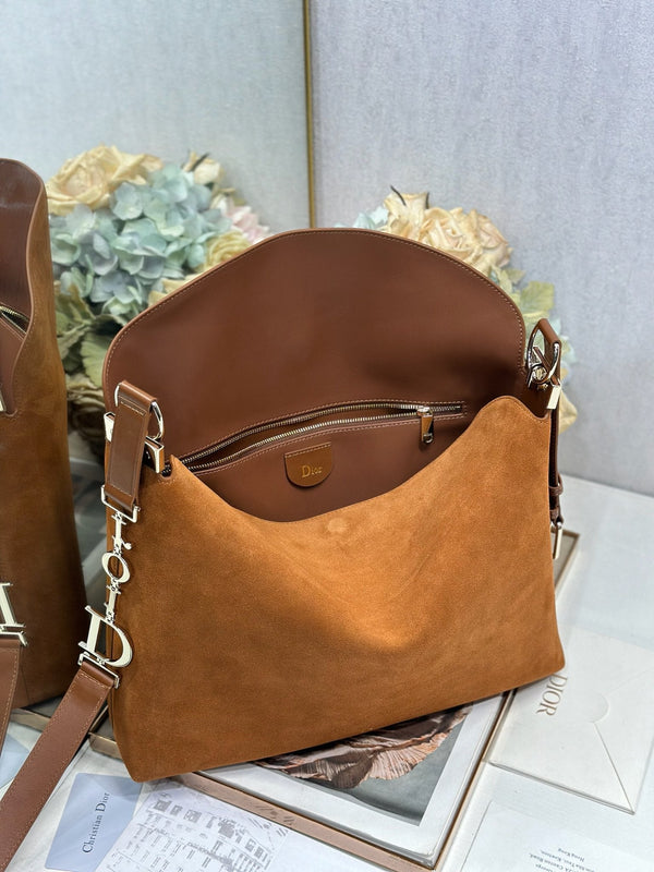CD 2026 Bag Brown 39cm Suede Leather 288379