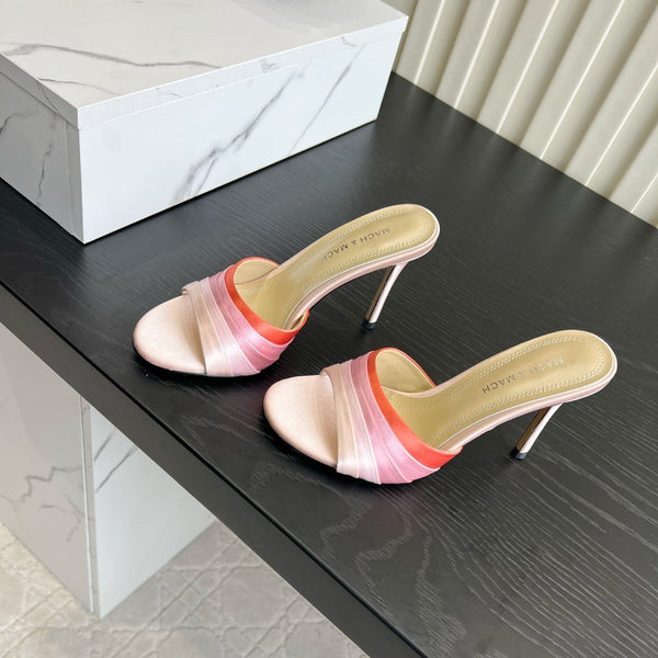 Mach Sandals 9.5cm Pink Red Ombre Satin 851918