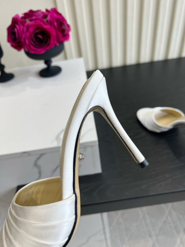 Mach Sandals 9.5cm White Ombre Satin 851915