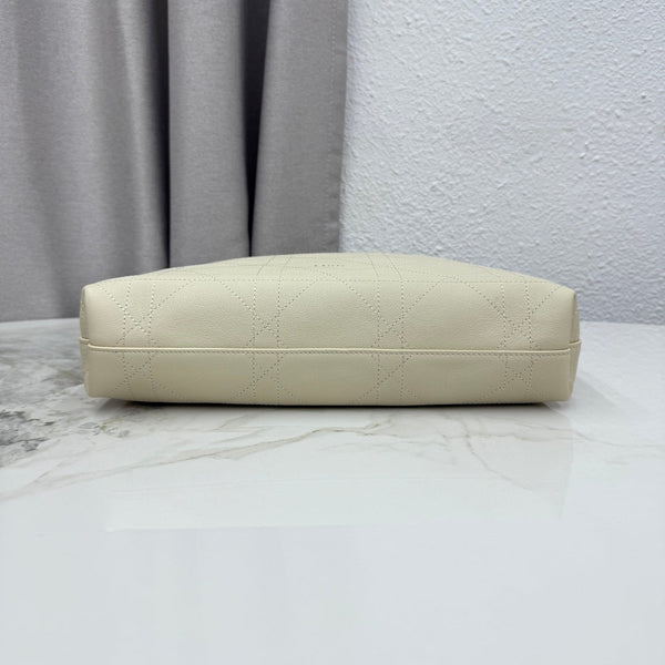CD Diorly Shoulder Bag 31.5cm Cream Cowhide Leather 158560