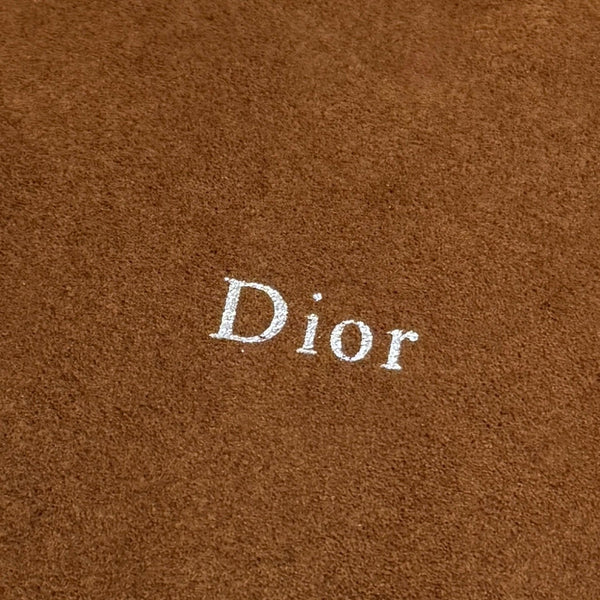 CD Diorly Shoulder Bag 31.5cm Brown Suede Leather 158566