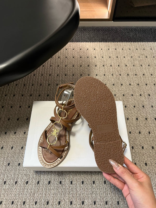 CL 26ss Lympia Strappy Sandals Calfskin Leather