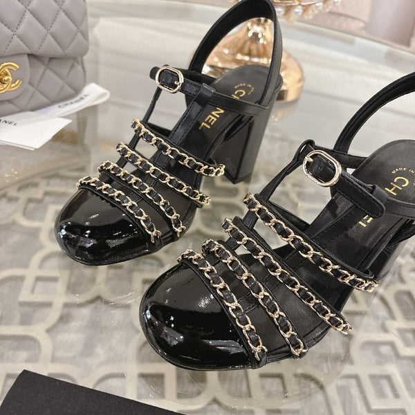 CC Cruise 2025/26 Slingback Sandals Black Patent Leather 890728