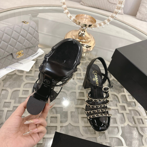 CC Cruise 2025/26 Slingback Sandals Black Patent Leather 890728